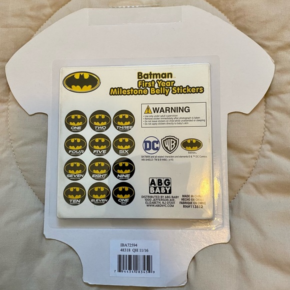 BATMAN 1ST YEAR MILESTONE BELLY STICKERS - Picture 3 of 4